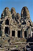 Angkor Thom - Bayon temple, second enclosure, towers of the South gopura 